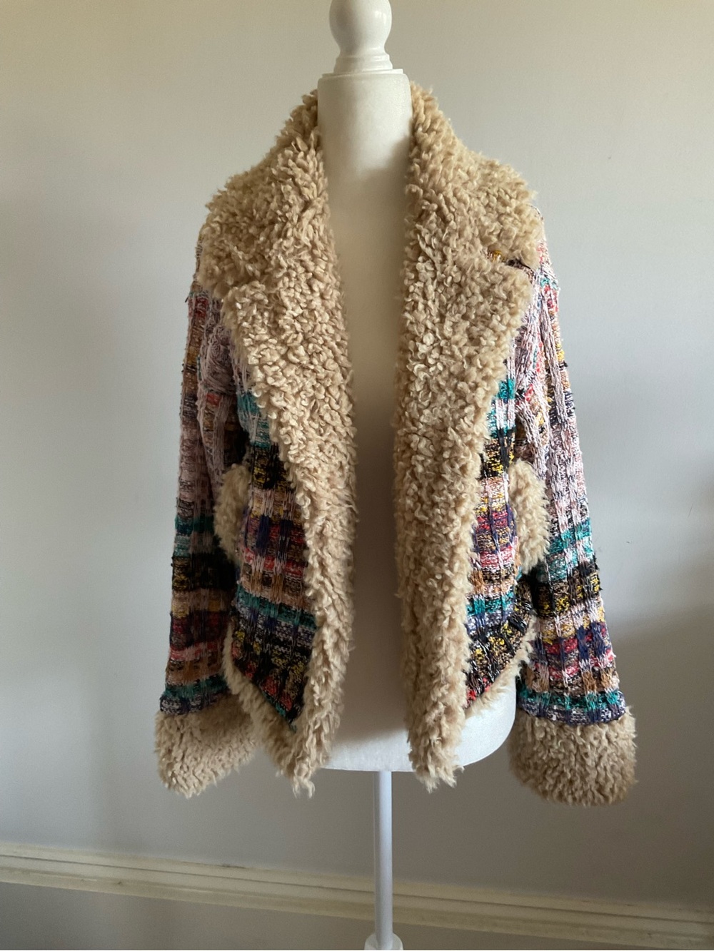 Anthropologie boho knit jacket XS
